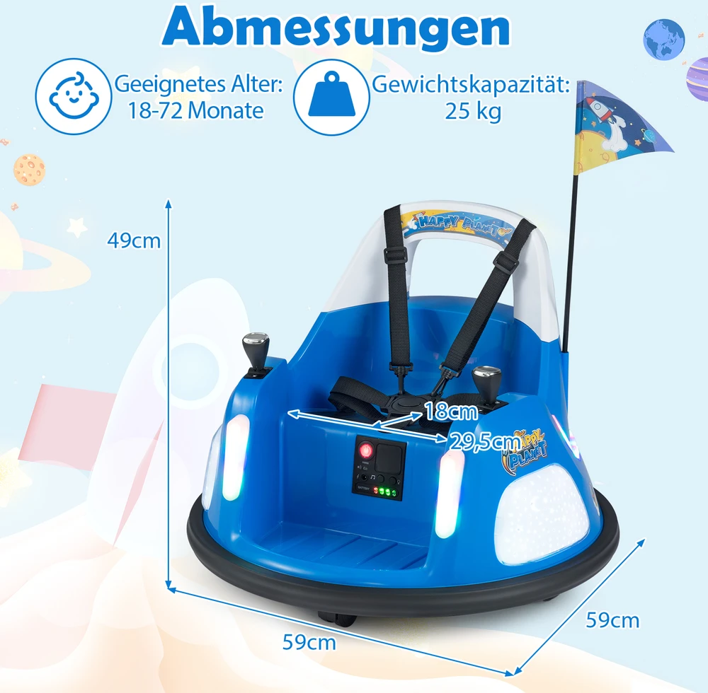 Promotion 12V Vaikių Elektrinis Bumperis, Mėlynas