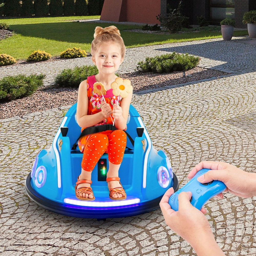 Promotion 12V vaikų buferinis automobilis 360° mėlynas