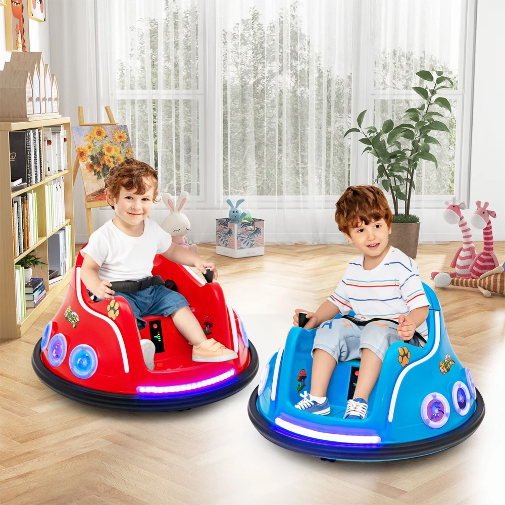 Promotion 12V vaikų buferinis automobilis 360° mėlynas