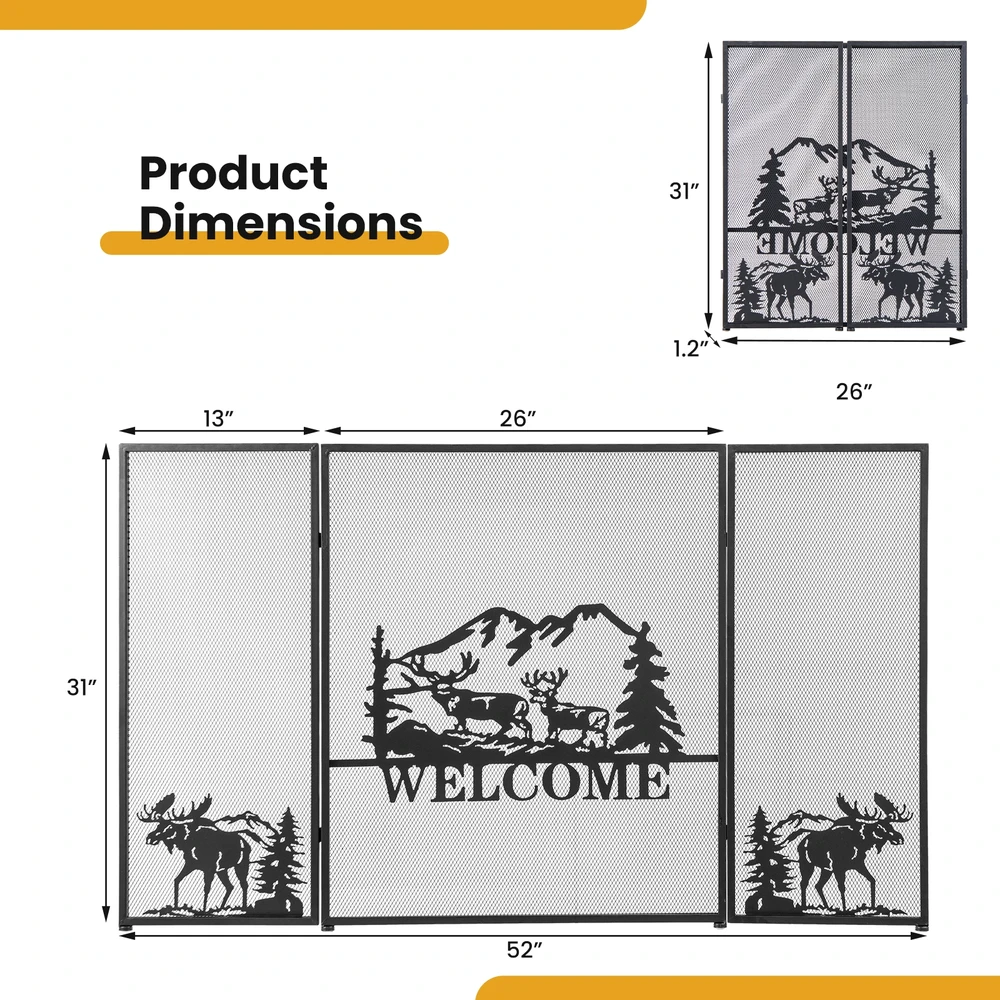Promotion 132x79 cm židinio apsauga, juoda