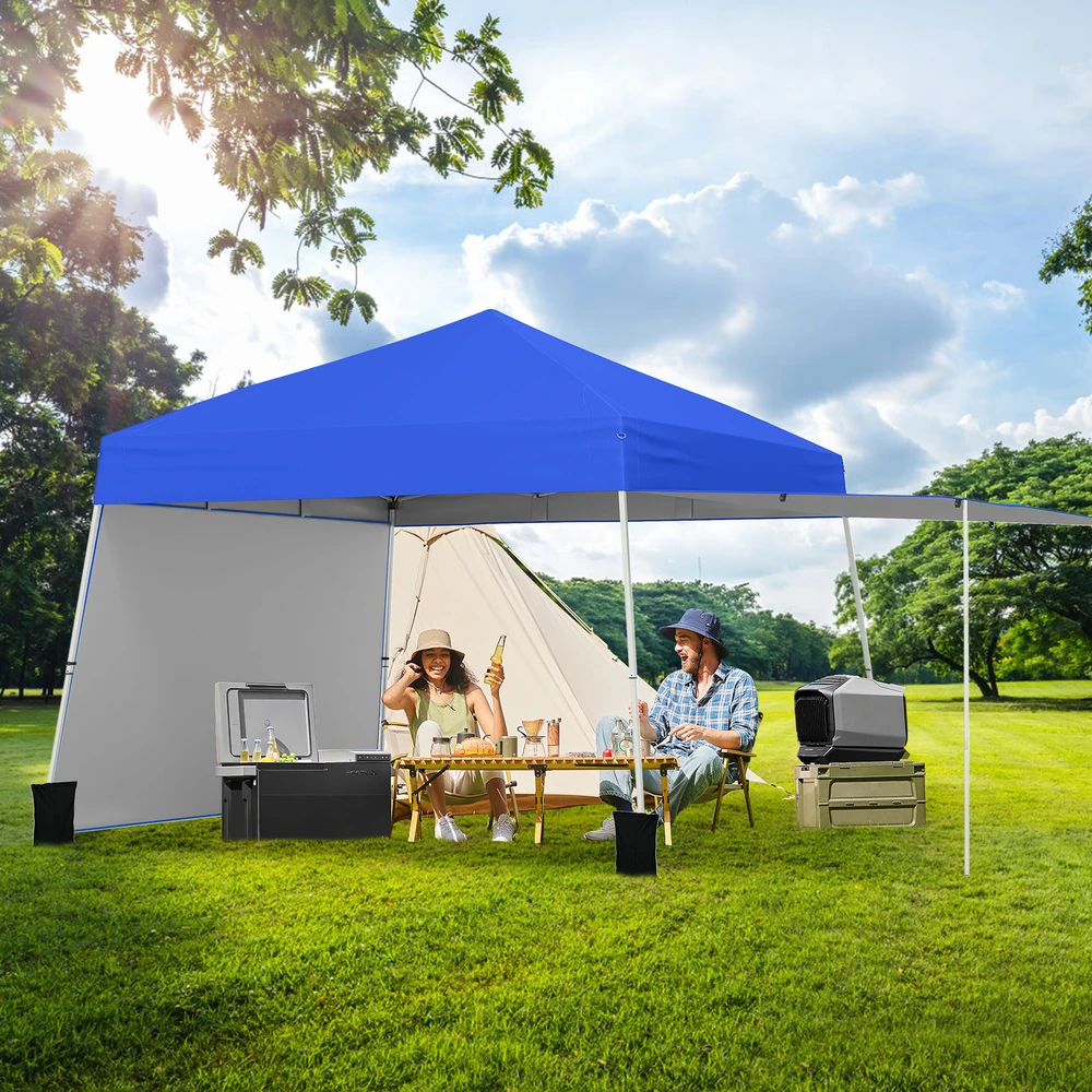 Promotion 14 x 9.2 pėdų sulankstomas palapinės pavėsis mėlynas