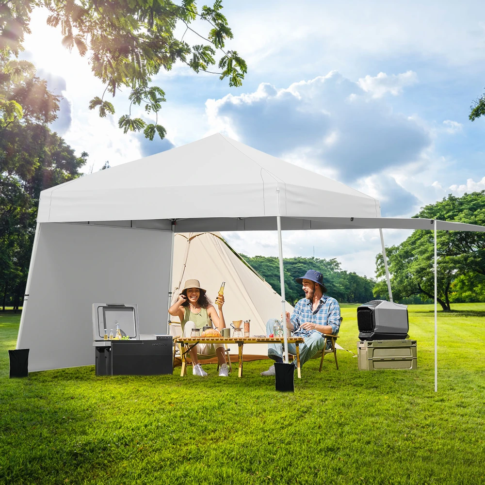 Promotion 14 x 9.2 pėdų sulankstomas palapinės pavėsis baltas
