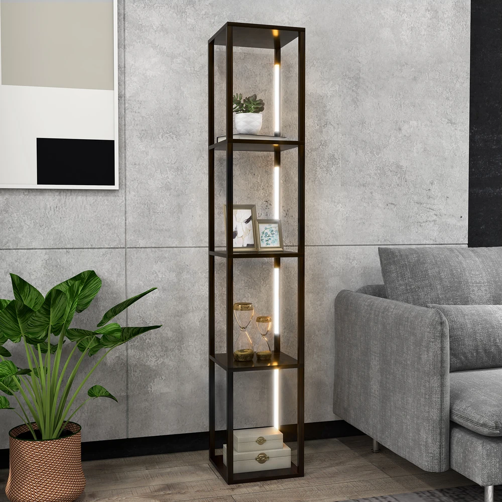 Promotion 163 cm LED grindų šviestuvas su lentynomis
