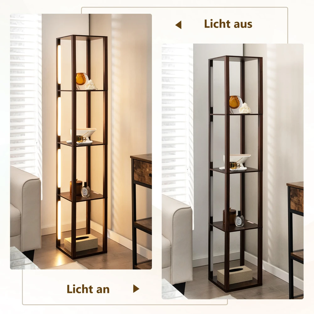 Promotion 163 cm LED grindų šviestuvas su lentynomis
