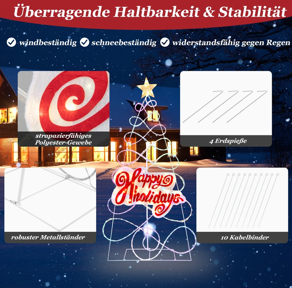 Promotion 170cm LED Kalėdų eglutė su spalvotomis šviesomis