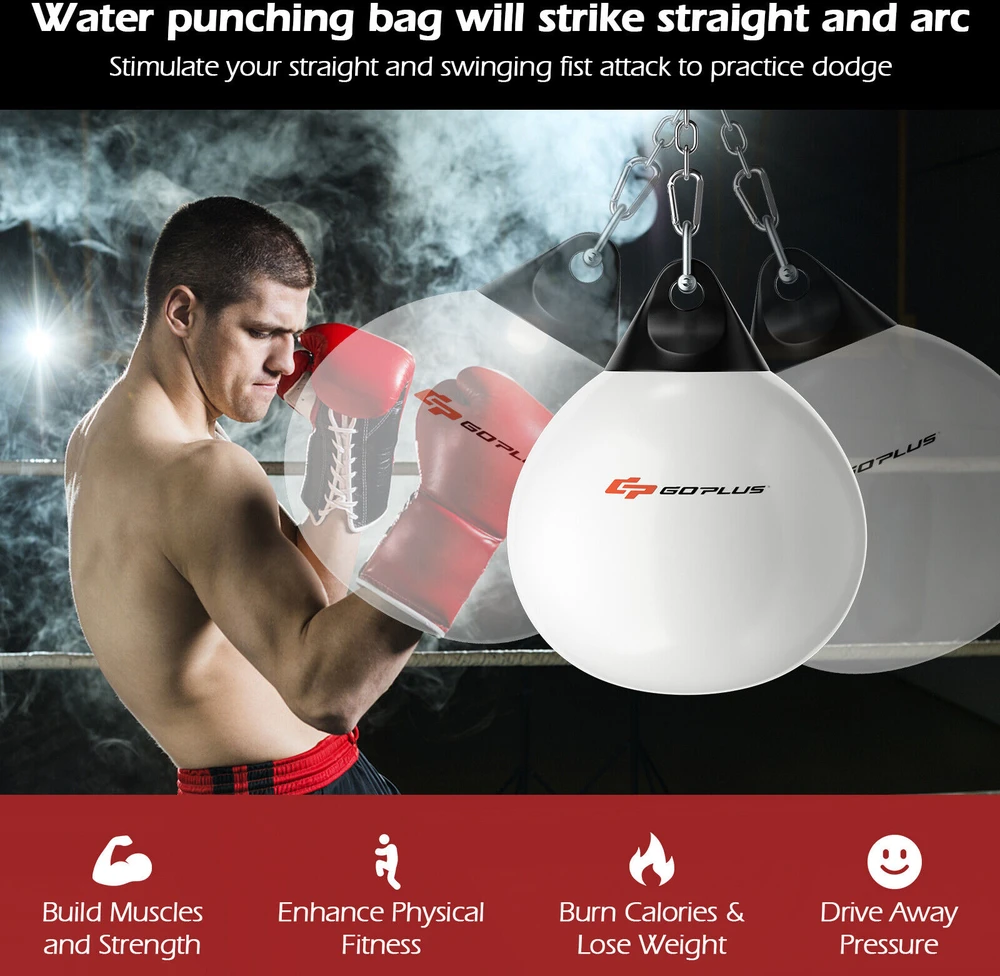 Promotion 18" 50 kg vandens bokso kriaušė balta