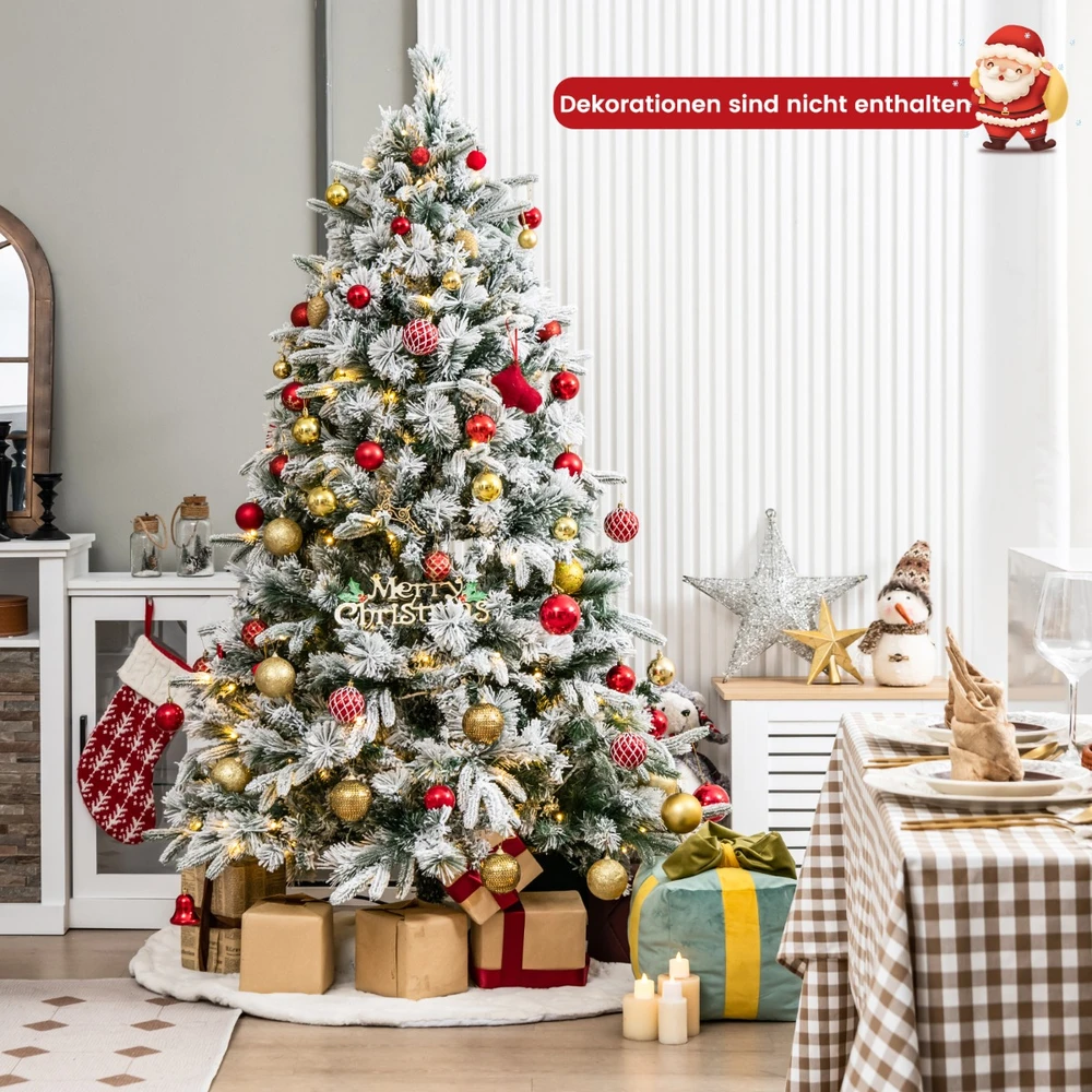 Koduva 180 cm Dirbtinė Kalėdinė Eglutė su Sniegu & 250 LED Švieselių