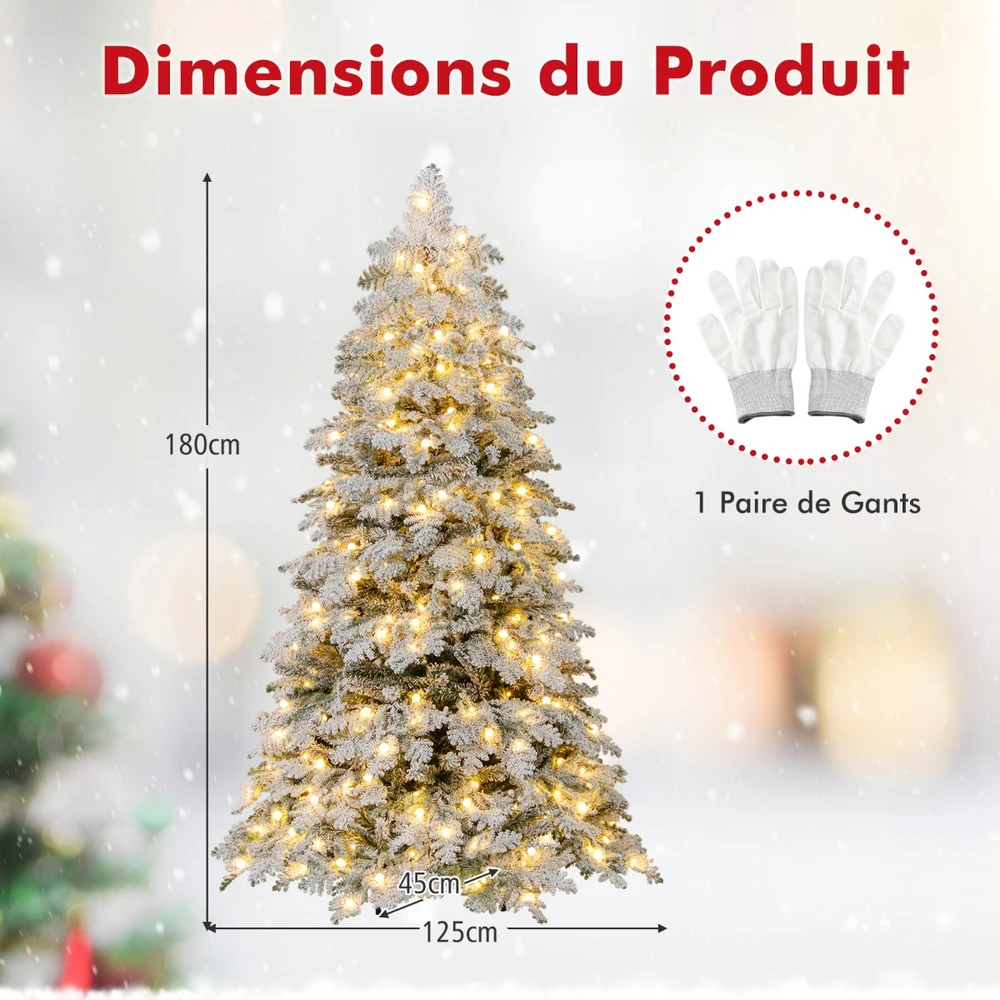 Promotion 180cm LED eglutė su 616 šakų ir lankstomomis šakomis, 130 LED