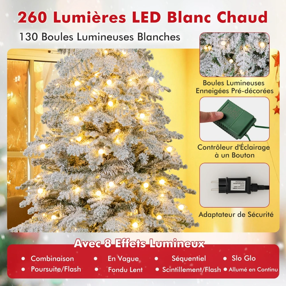 Promotion 180cm LED eglutė su 616 šakų ir lankstomomis šakomis, 130 LED