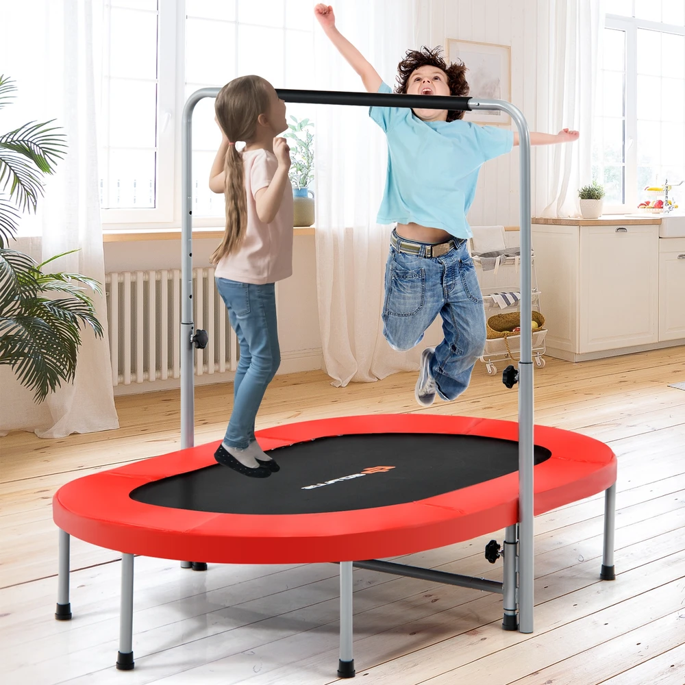 Promotion 2 asmenų sulankstomas vaikų mini fitneso batutas-raudonas