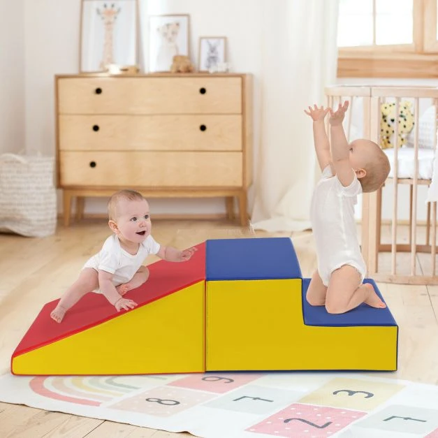Promotion 2 dalių minkštas putų vaikų laipiojimo ir čiuožimo rinkinys, mėlynas