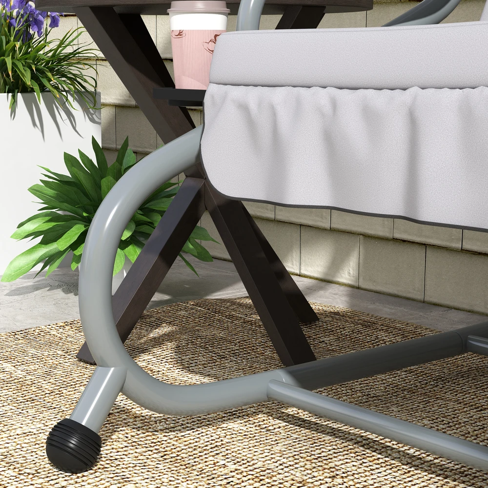 Aosom 2-in-1 sodo supynės su gulto funkcija, reguliuojamas stogas, iki 340 kg, plienas, 200 x 120 x 164 cm, pilka