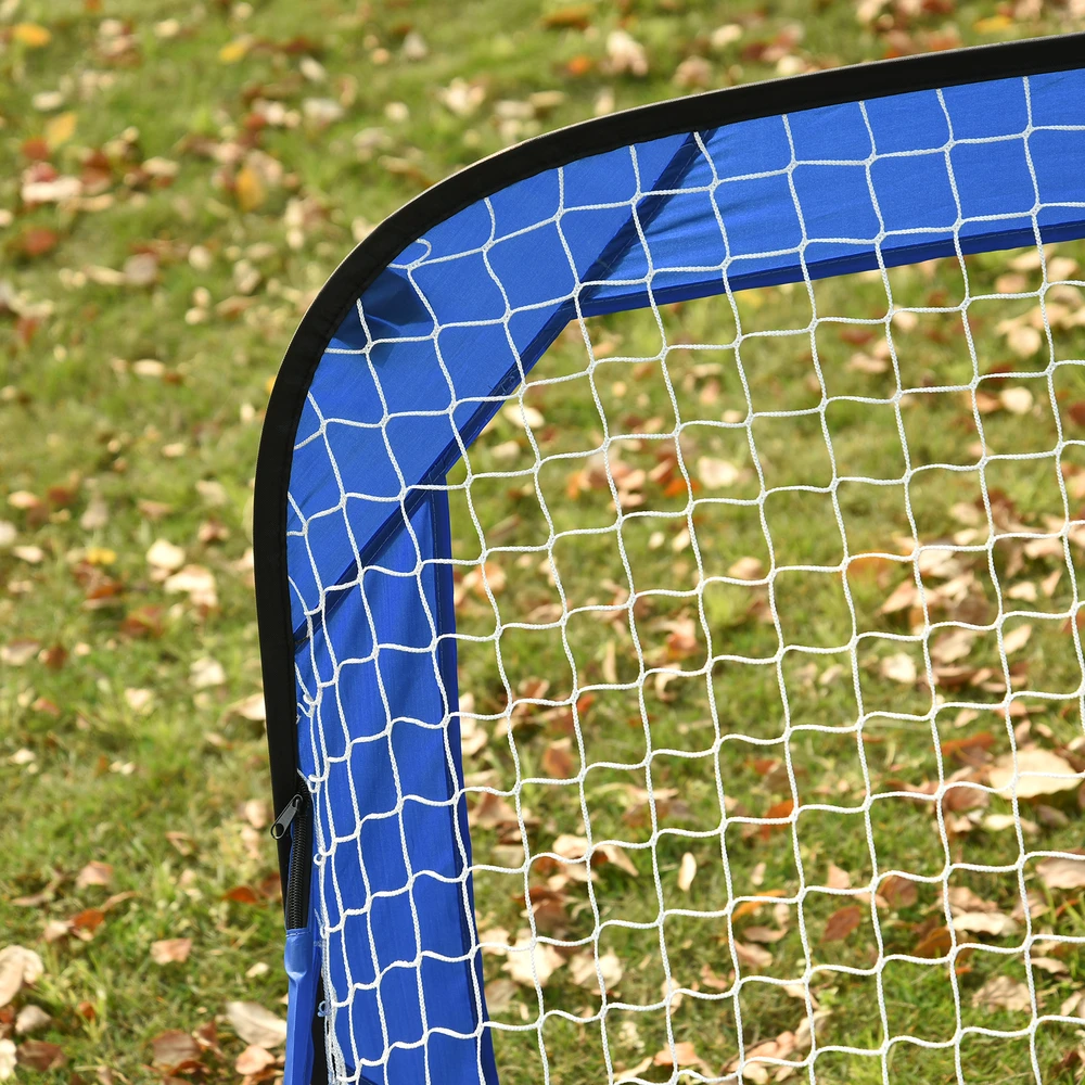 Aosom 2 vnt. išskleidžiami futbolo vartai, mėlyni, 123 x 80 x 80 cm