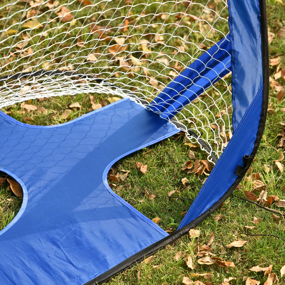 Aosom 2 vnt. išskleidžiami futbolo vartai, mėlyni, 123 x 80 x 80 cm