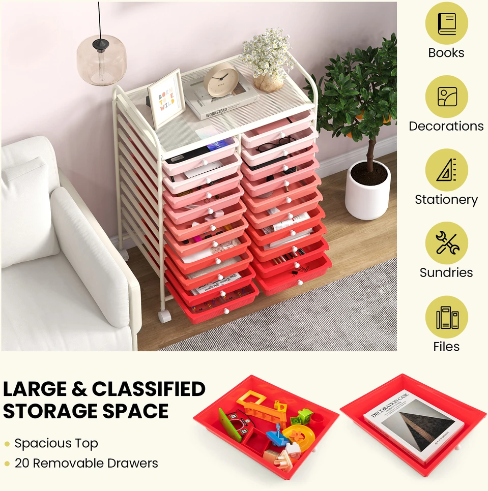 Koduva 20 stalčių ratukas laikymui
