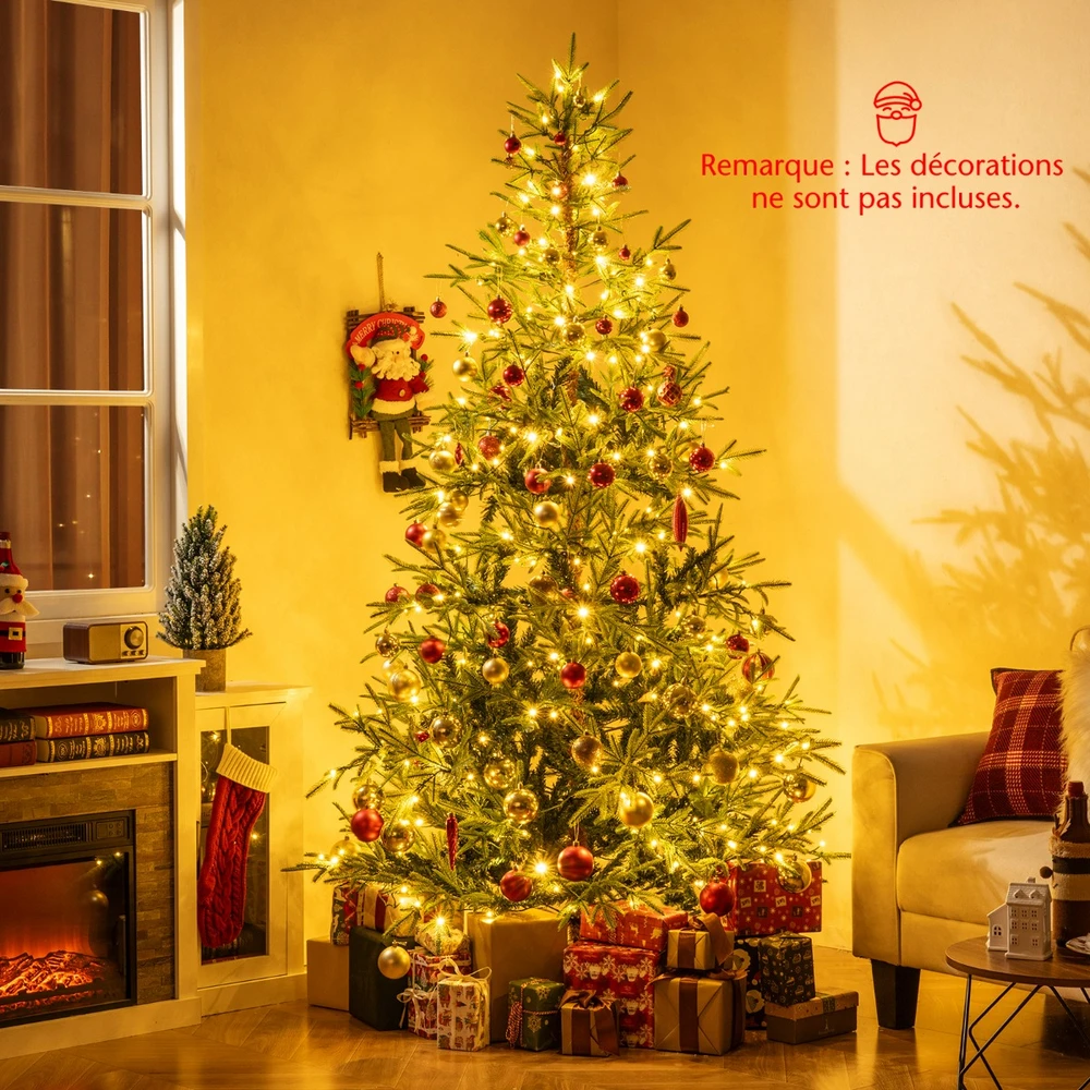 Promotion 210cm Žalia Dirbtinė Kalėdų Eglutė su LED