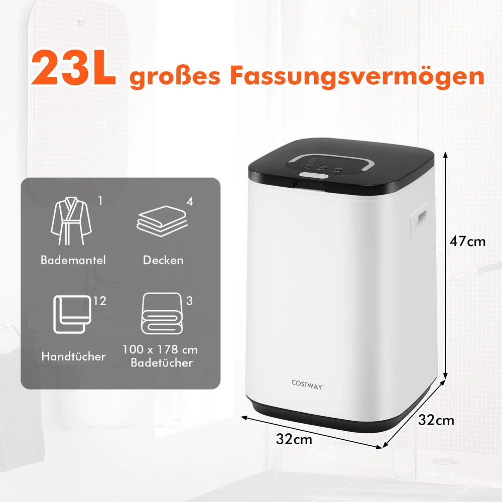 Promotion 23L Rankšluosčių Šildytuvas Su Laikmačiu Baltas