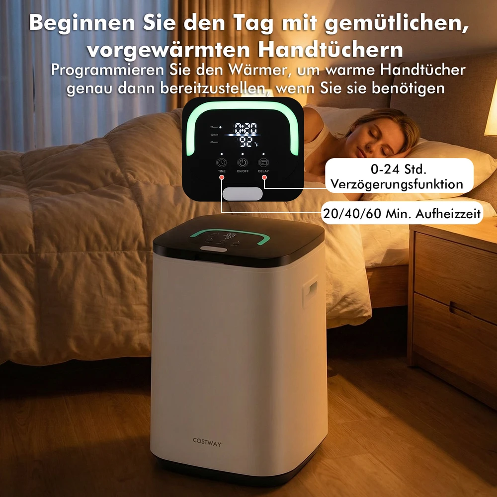 Promotion 23L Rankšluosčių Šildytuvas Su Laikmačiu Baltas