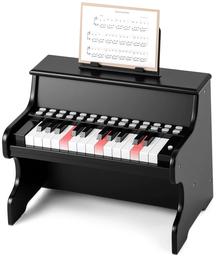 Promotion 25 klavišų vaikų mini skaitmeninis pianinas juodas