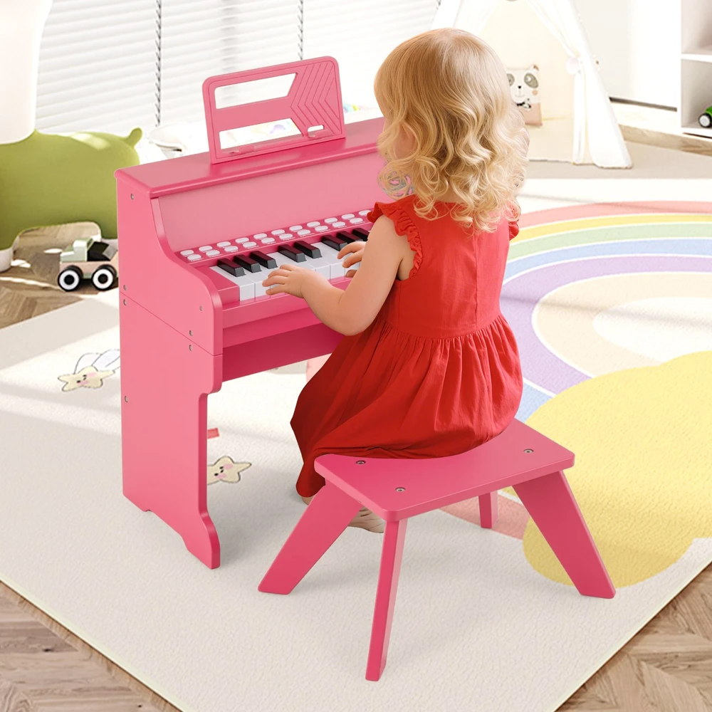 Promotion 25 klavišų vaikų pianinas rožinis