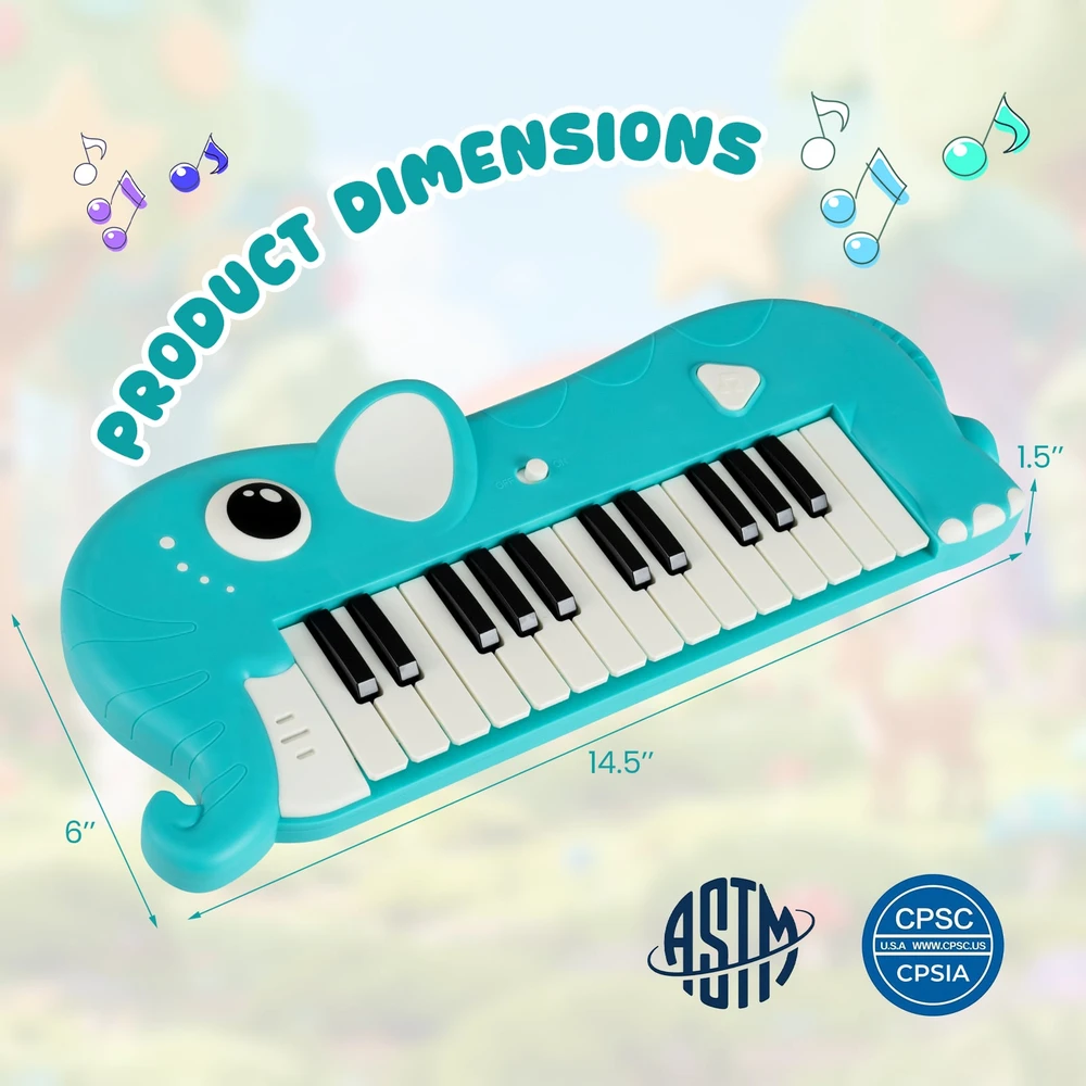Promotion 25 klavišų vaikų skaitmeninis pianinas mėlynas