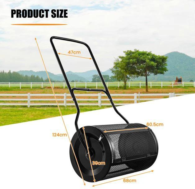 Promotion 27" komposto barstytuvas su U formos rankena juoda