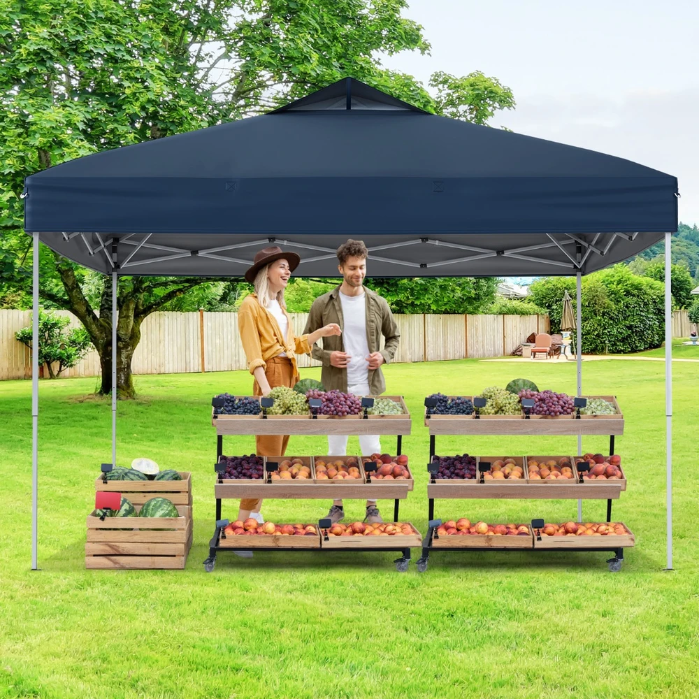 Promotion 295x295 cm sulankstomas pavėsinė tamsiai mėlyna
