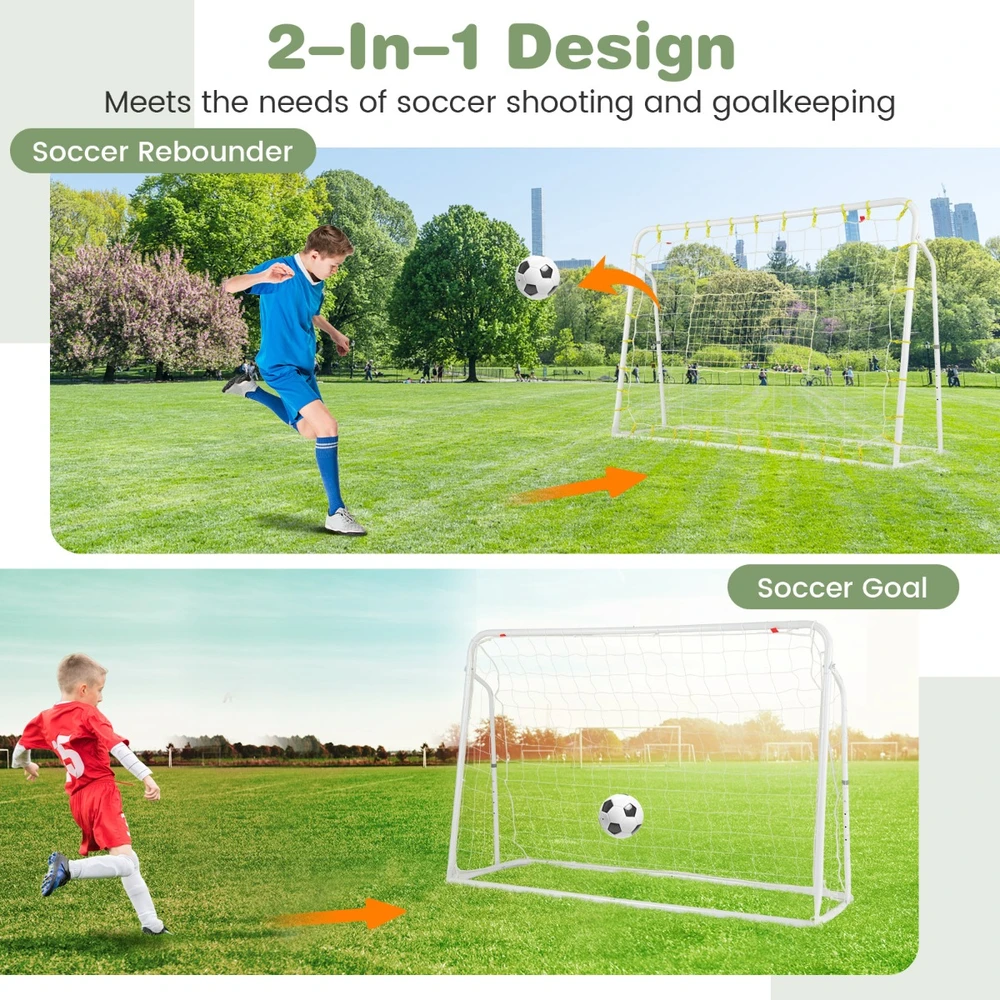 Koduva 2in1 vaikų futbolo vartai su atmušimo tinklu