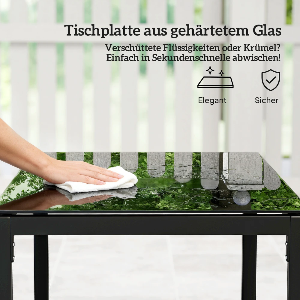 Lauko baldų komplektas Aosom 3 dalių bistro komplektas, 2 kėdės ir staliukas, tamsiai pilkas