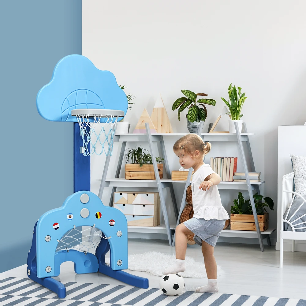 Promotion 3-in-1 Krepšinio Komplektas Tamsiai Mėlynas