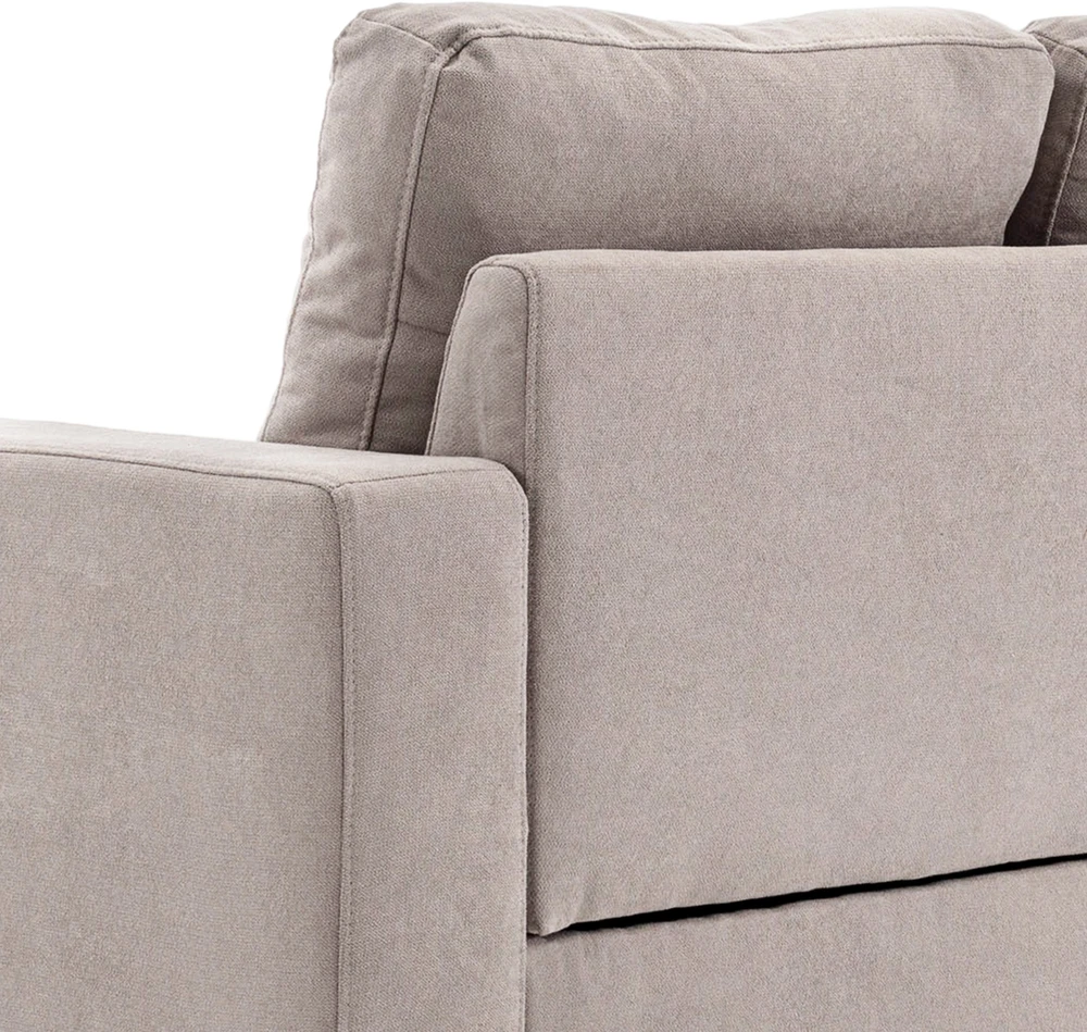 Aosom 3 vietų kampinė sofa, lininės išvaizdos, apverčiama šezlongo dalis, 193 x 136 x 85 cm, šviesiai pilka