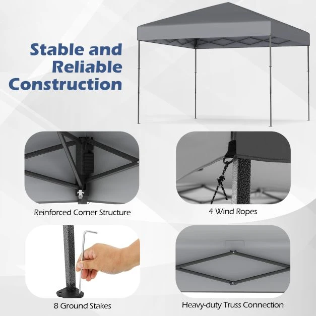 Promotion 3 x 3 m Pop-up palapinė pilka