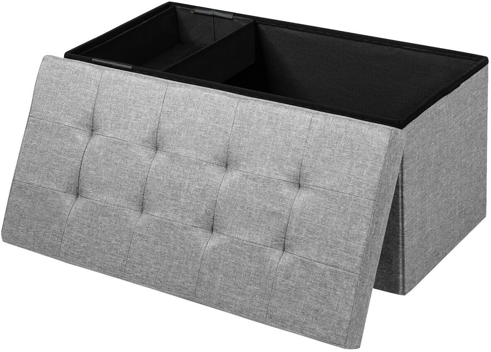 Koduva 31.5" Audinio Sulankstomas Dėžės Su Nuimamu Krepšiu Šviesiai Pilkas
