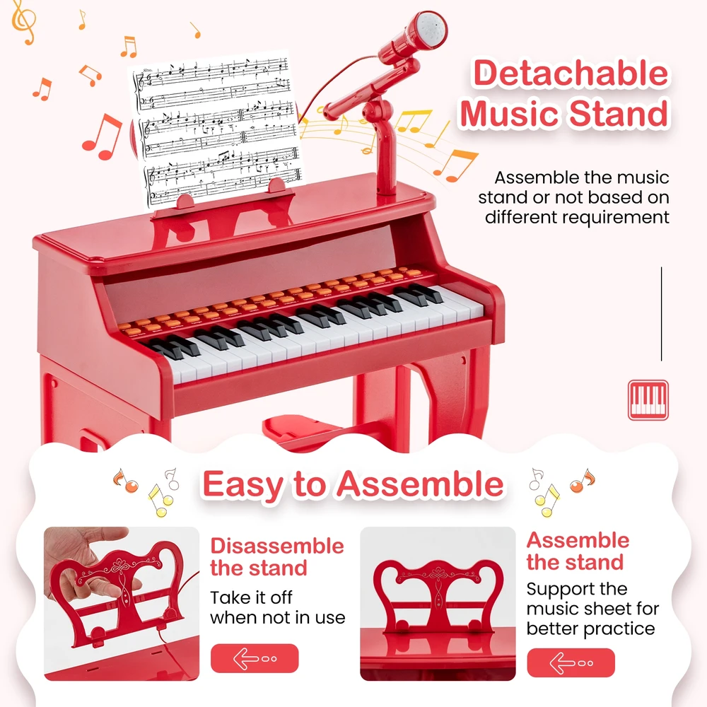 Promotion 37 klavišų vaikų pianinas su mikrofonu