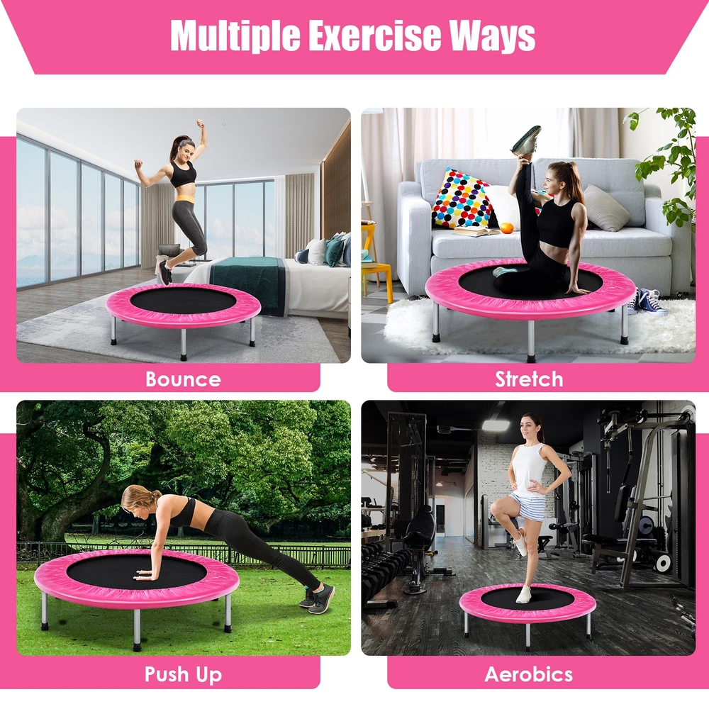 Promotion 38" Sulankstomas Mini Batutas Rožinis