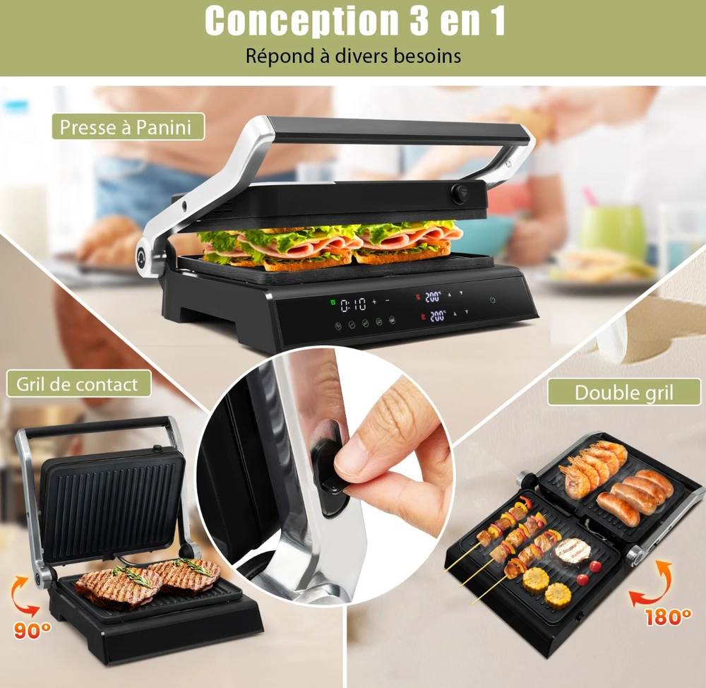 Promotion 3in1 1200W Panini presas grilis