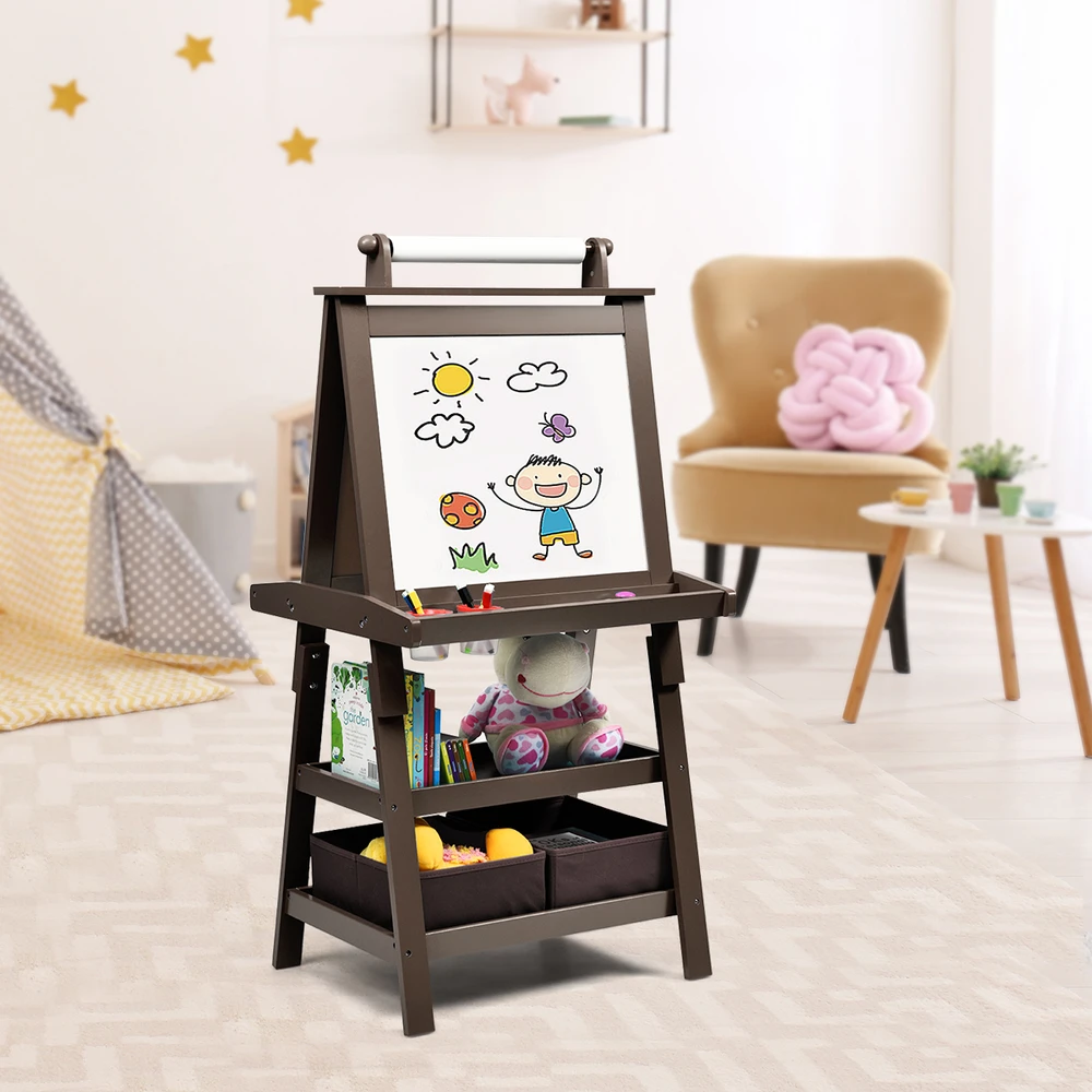 Promotion 3in1 dvipusis meninės lentos stovas-rudas