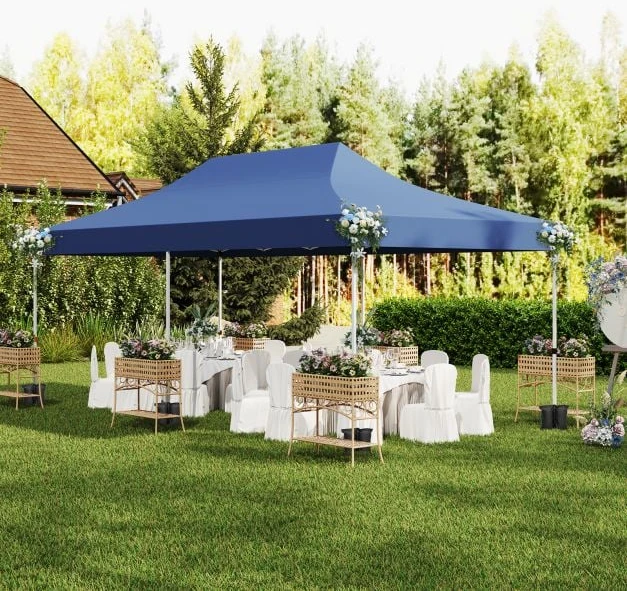 Promotion 3x6 m Pop-up Palapinė su 6 Nuimamomis Šoninėmis Sienomis Mėlyna