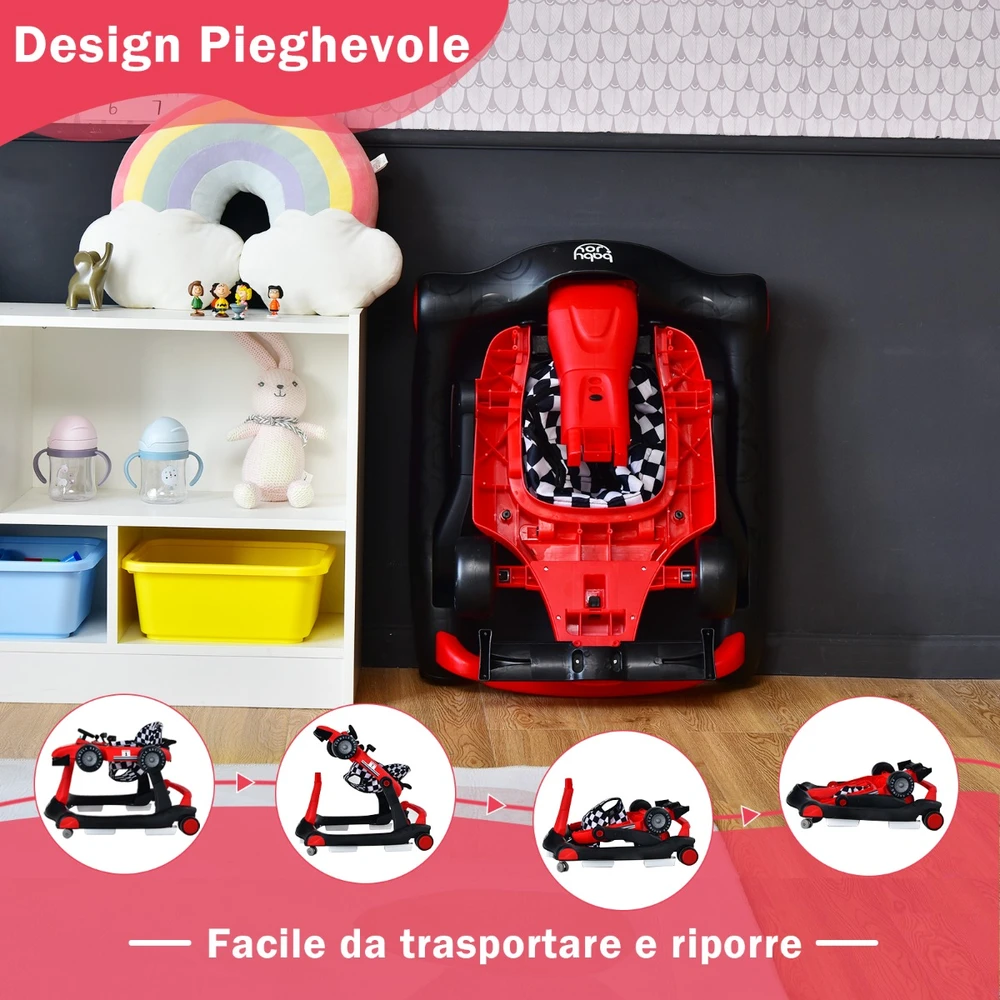 Promotion 4in1 sulankstomas vaikštynė raudona
