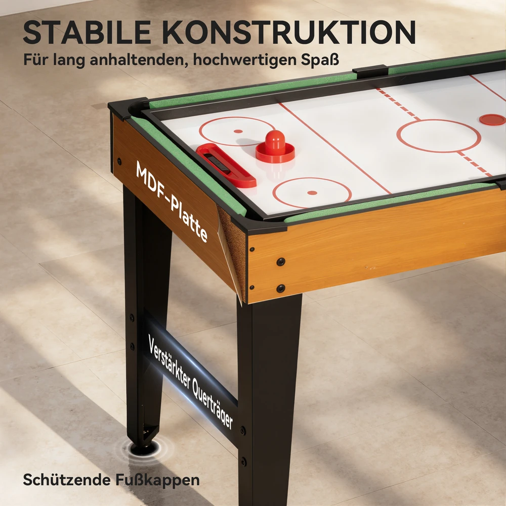 Koduva 5 viename žaidimų stalas su 53 priedais, 134 x 108 x 144 cm, riešuto spalvos