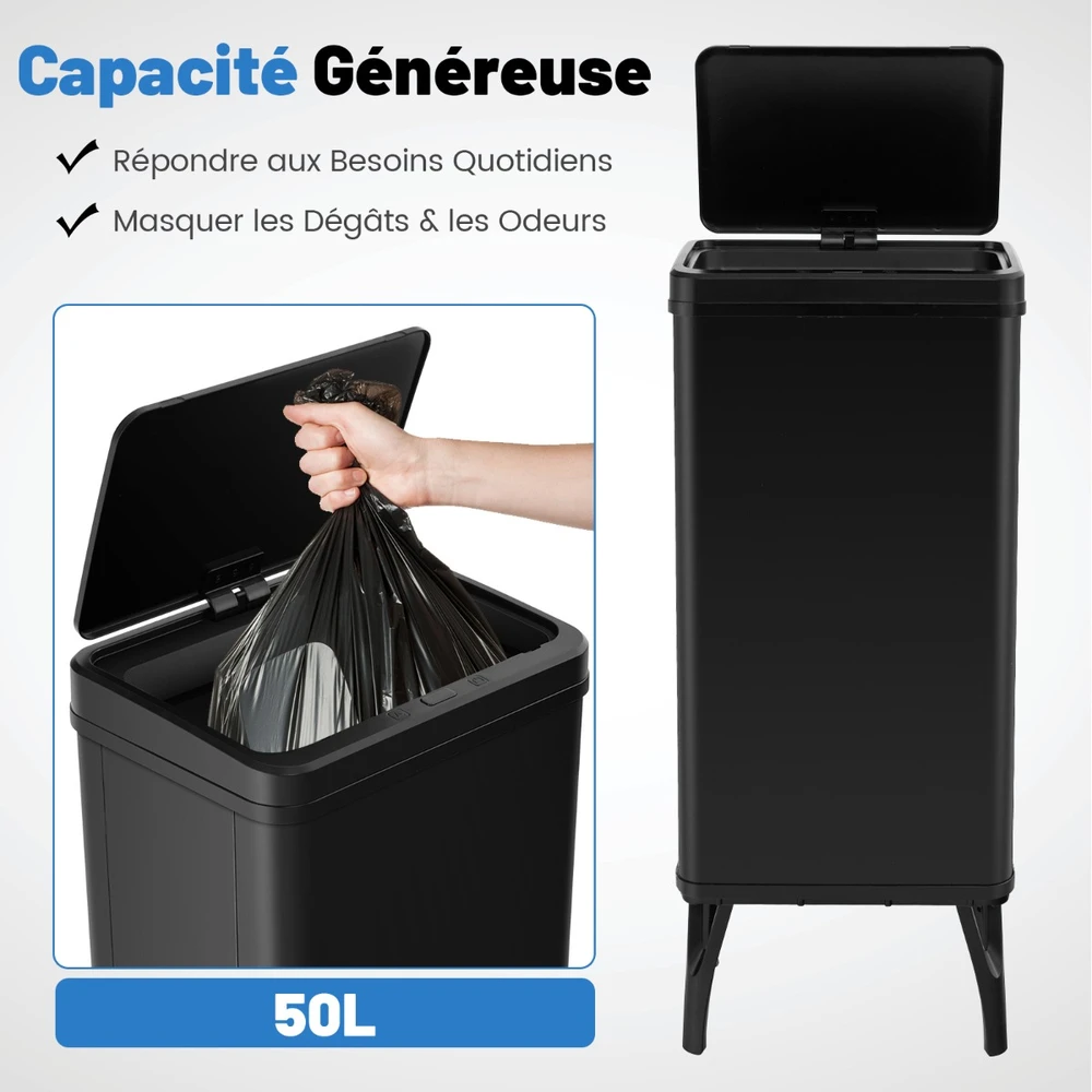 Promotion 50L Nerūdijančio Plieno Automatinis Atliekų Dėžė su Jutikliu