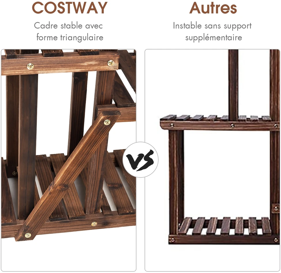 Promotion 6 aukštų medinis gėlių stovas RTGT3517