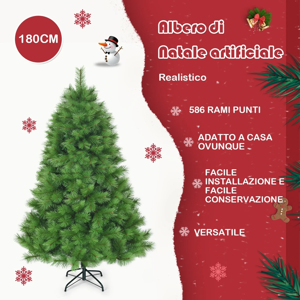 Promotion 6 pėdų liukstinė dirbtinė eglutė su stoveliu