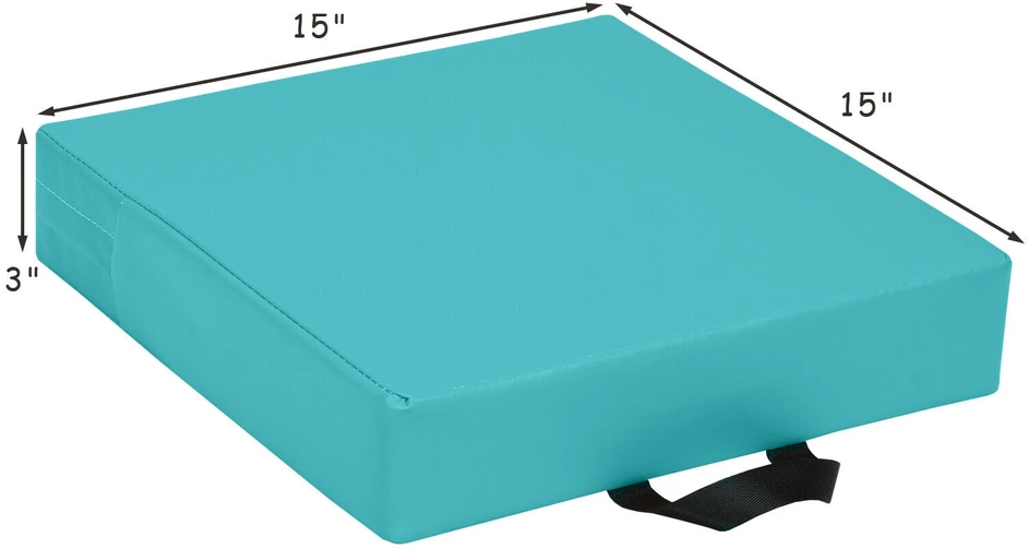 Promotion 6 vnt. 15" kvadratinės minkštos pagalvėlės vaikams su rankenomis mėlynas komplektas