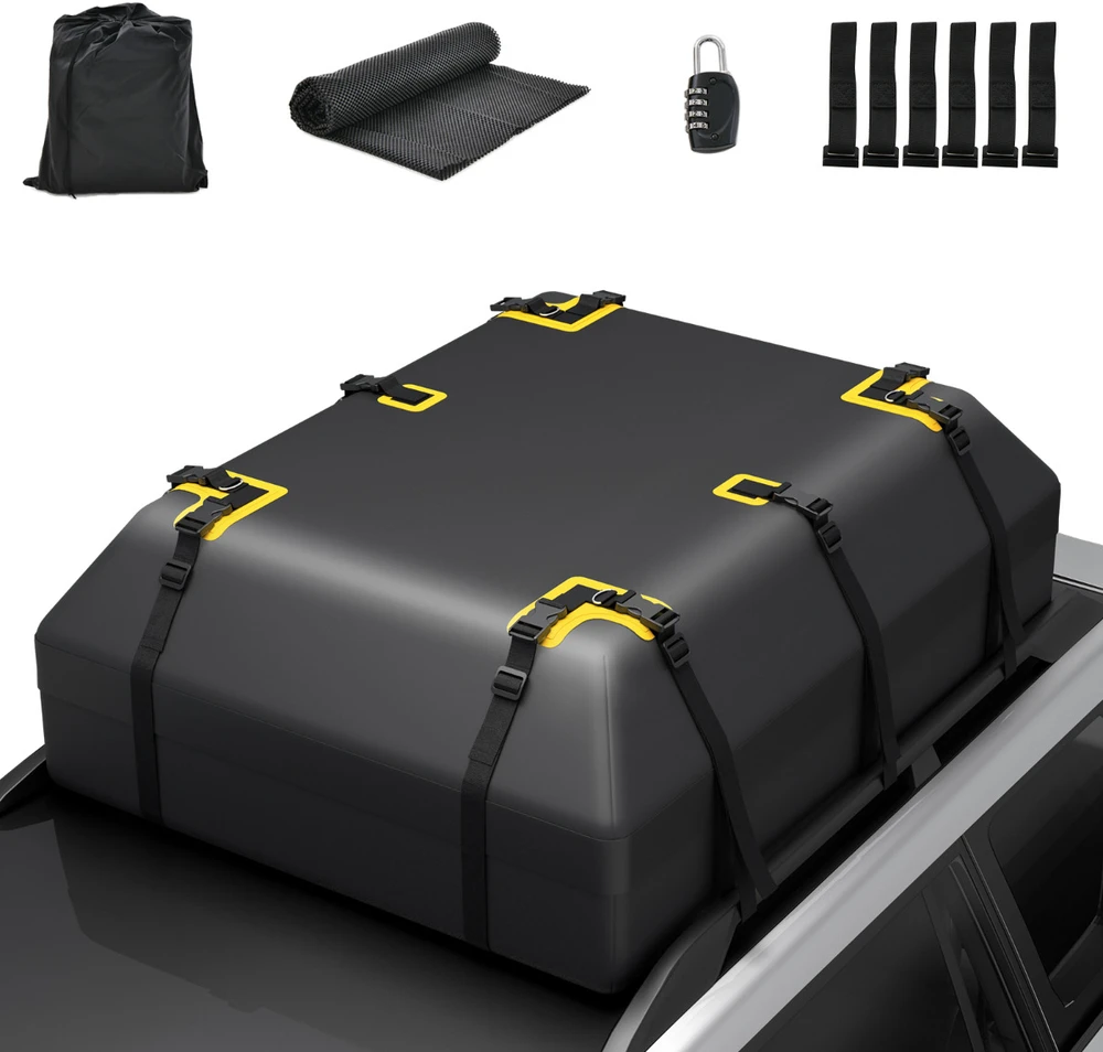Promotion 600L Vandeniui Atsparus Stogo Krepšys Juoda+Geltona