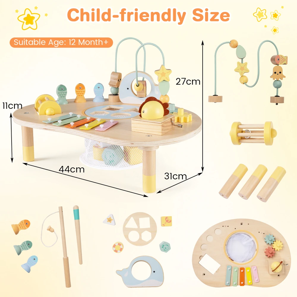 Promotion 7-in-1 Montessori veiklos stalas vaikams 12+ mėn