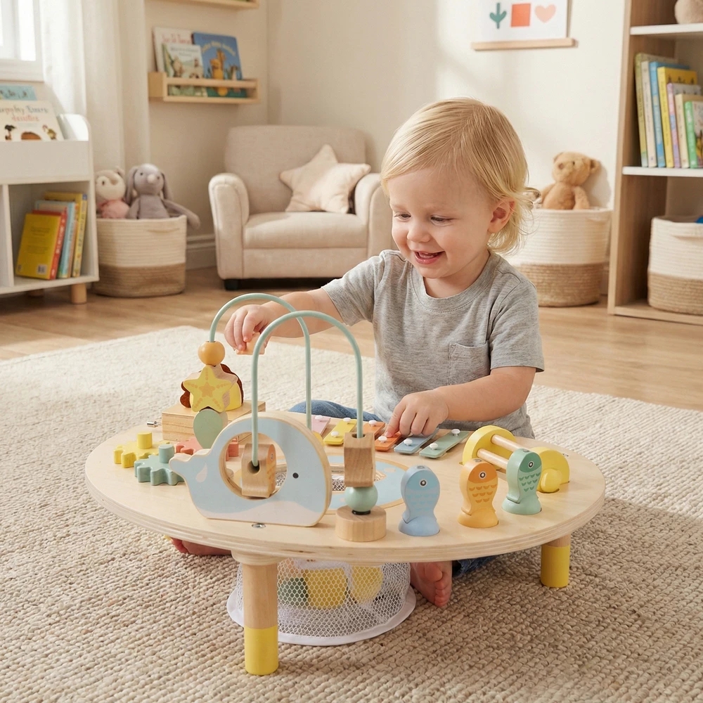 Promotion 7-in-1 Montessori veiklos stalas vaikams 12+ mėn