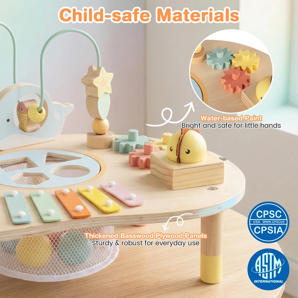 Promotion 7-in-1 Montessori veiklos stalas vaikams 12+ mėn