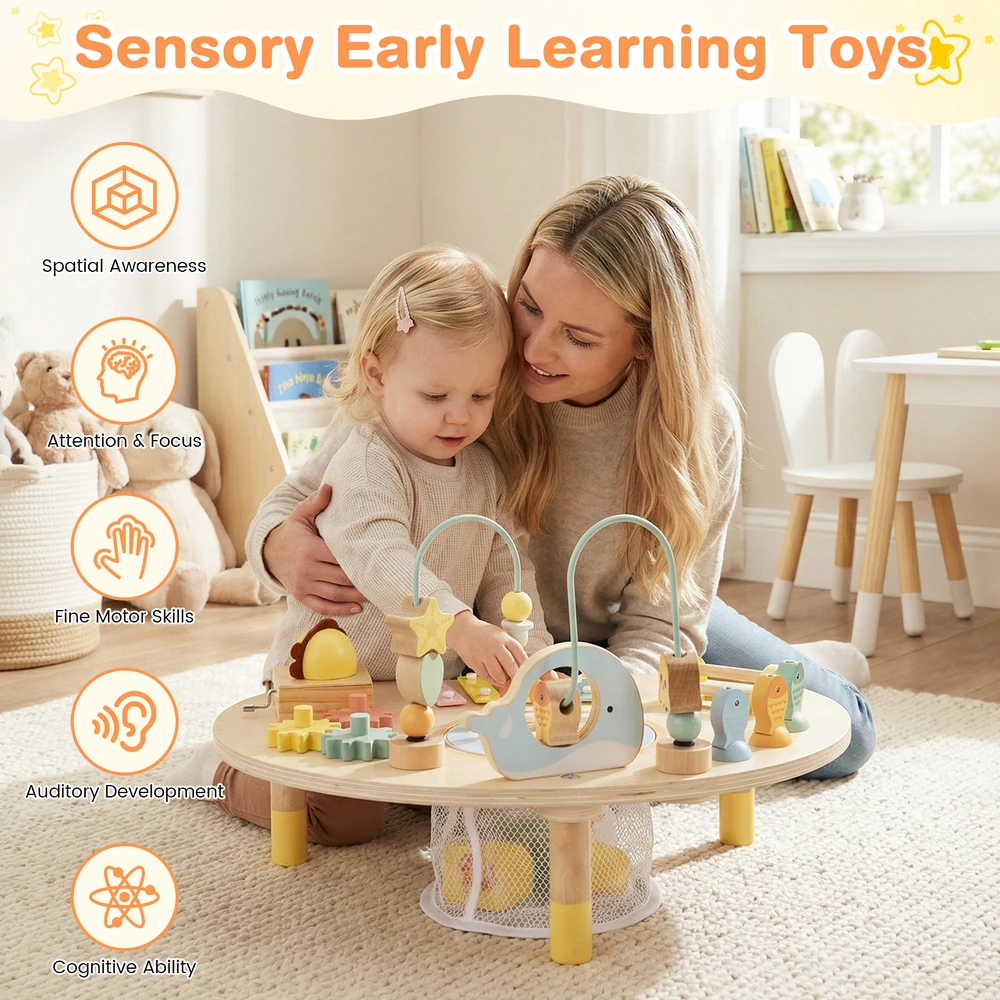 Promotion 7-in-1 Montessori veiklos stalas vaikams 12+ mėn