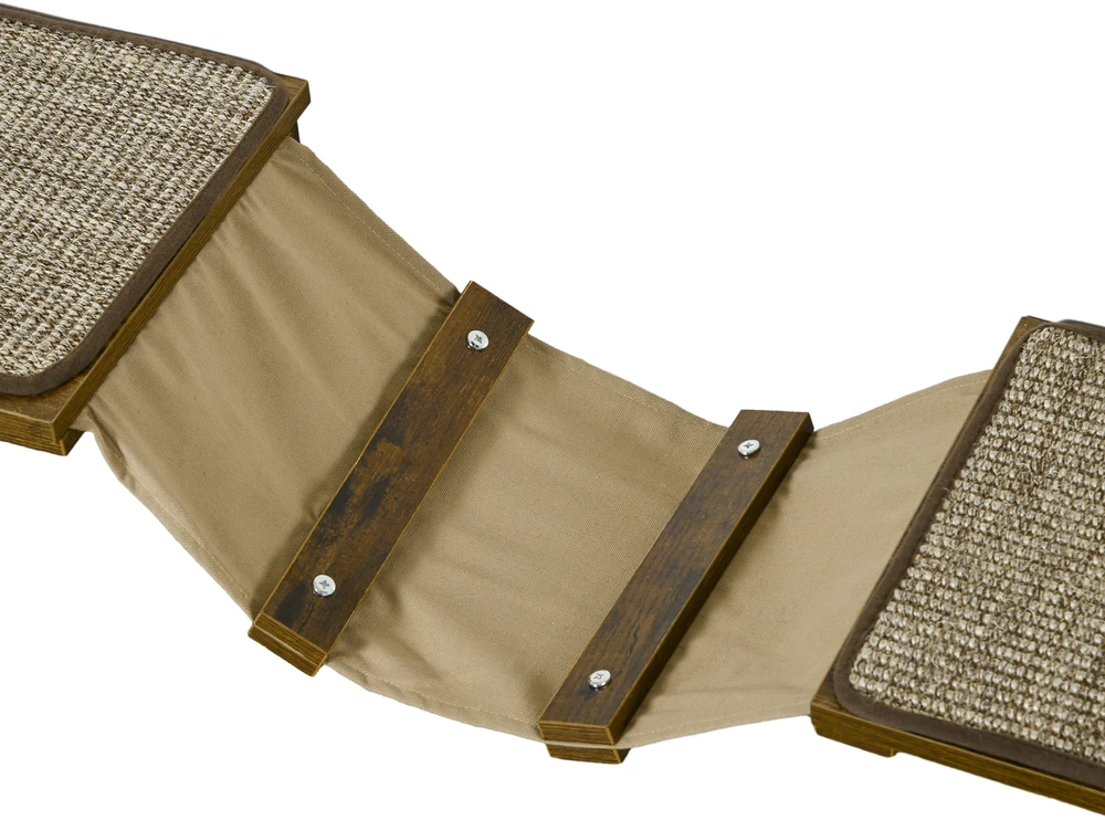 Aosom 8 dalių kačių laipiojimo sienelės rinkinys, ruda / kreminė balta, iki 8kg